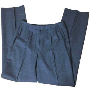 ESCADA Slate Gray Pleated Dress Pants 36 Wool Stretch Tailored Trousers Sz 4